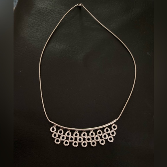 Sterling silver designer bib necklace - Picture 2 of 5